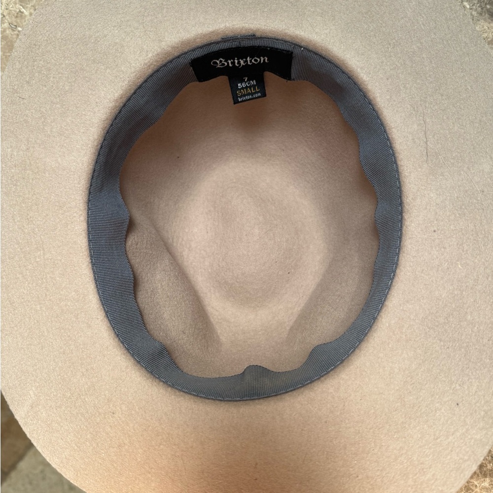 Brixton Stylish Tan Wide-Brim Hat with Gray Band - Picture 6 of 6